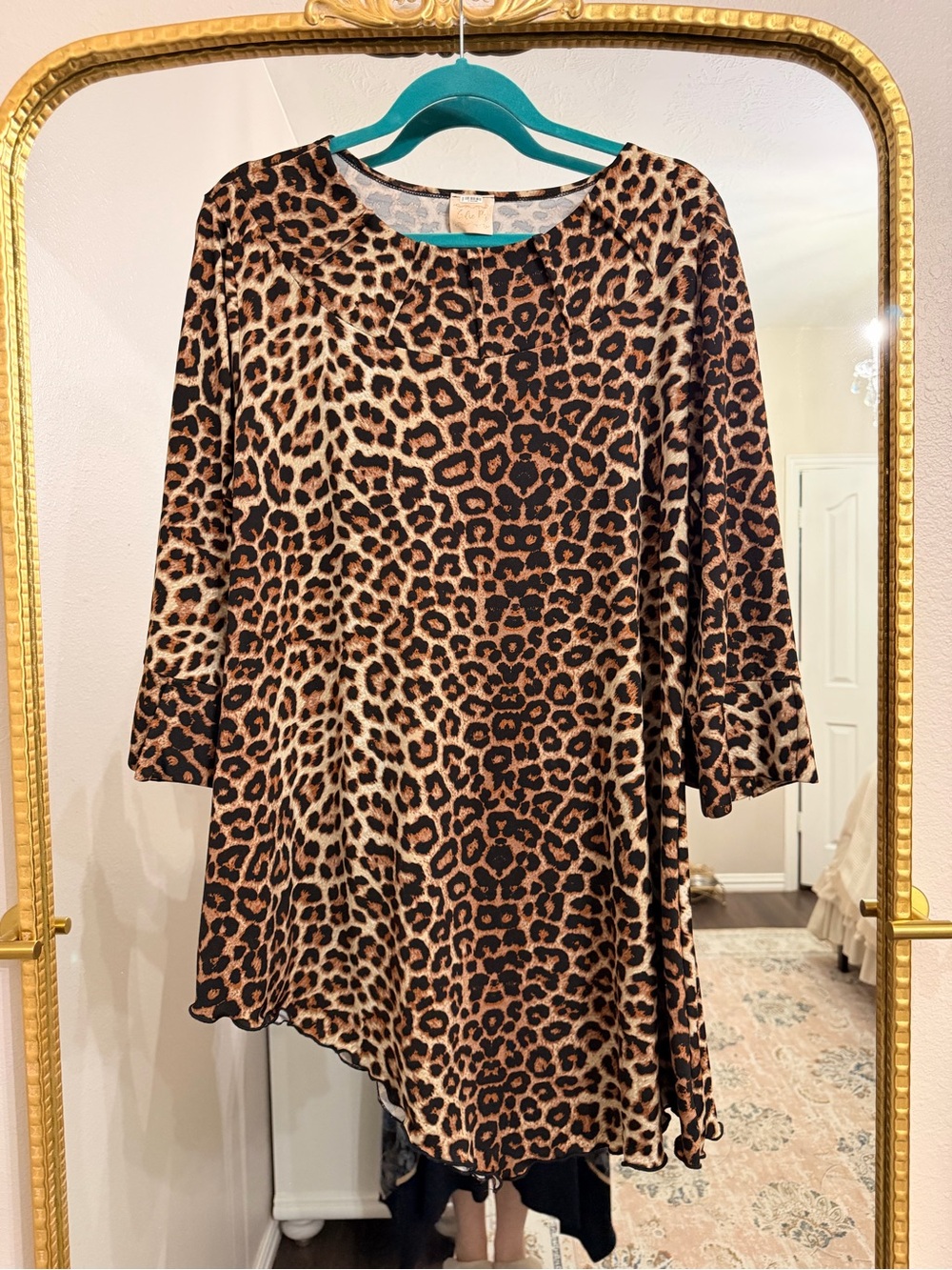 Leopard Print Women’s Blouse - Brown